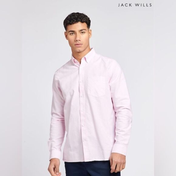 Jack Wills 100% Cotton Wadsworth Oxford Shirt Pink size small NWT in packaging - Picture 1 of 3